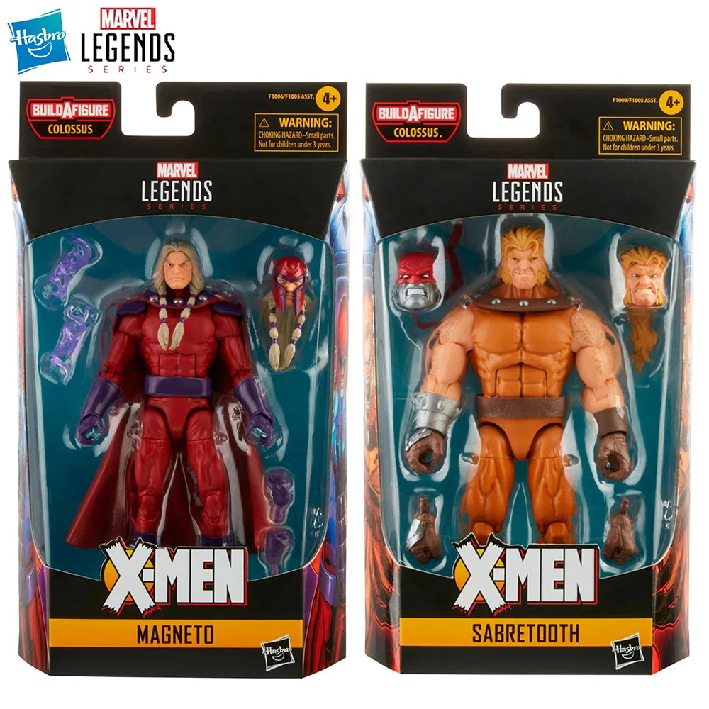 

[In-Stock] Hasbro Marvel Legends Series Magneto & Sabertooth (Colossus) 15cm Collectible Anime Action Figure Model Gift Toys