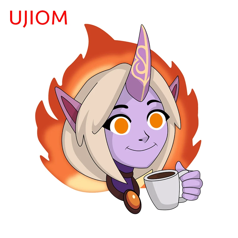 UJIOM 13 см X 11,5 см Soraka Лига Легенд мультфильм девушки наклейки на стену Смешные строительные милые украшения для кухонного шкафа