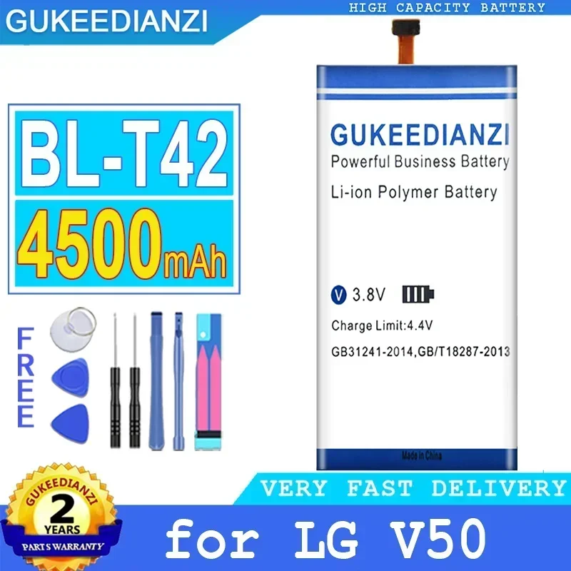 4500mAh Mobile Phone Batteries BL-T42 For LG V50 ThinQ 5G LM-V500 V500N V500EM v500xm Portable Cell Phone Battery