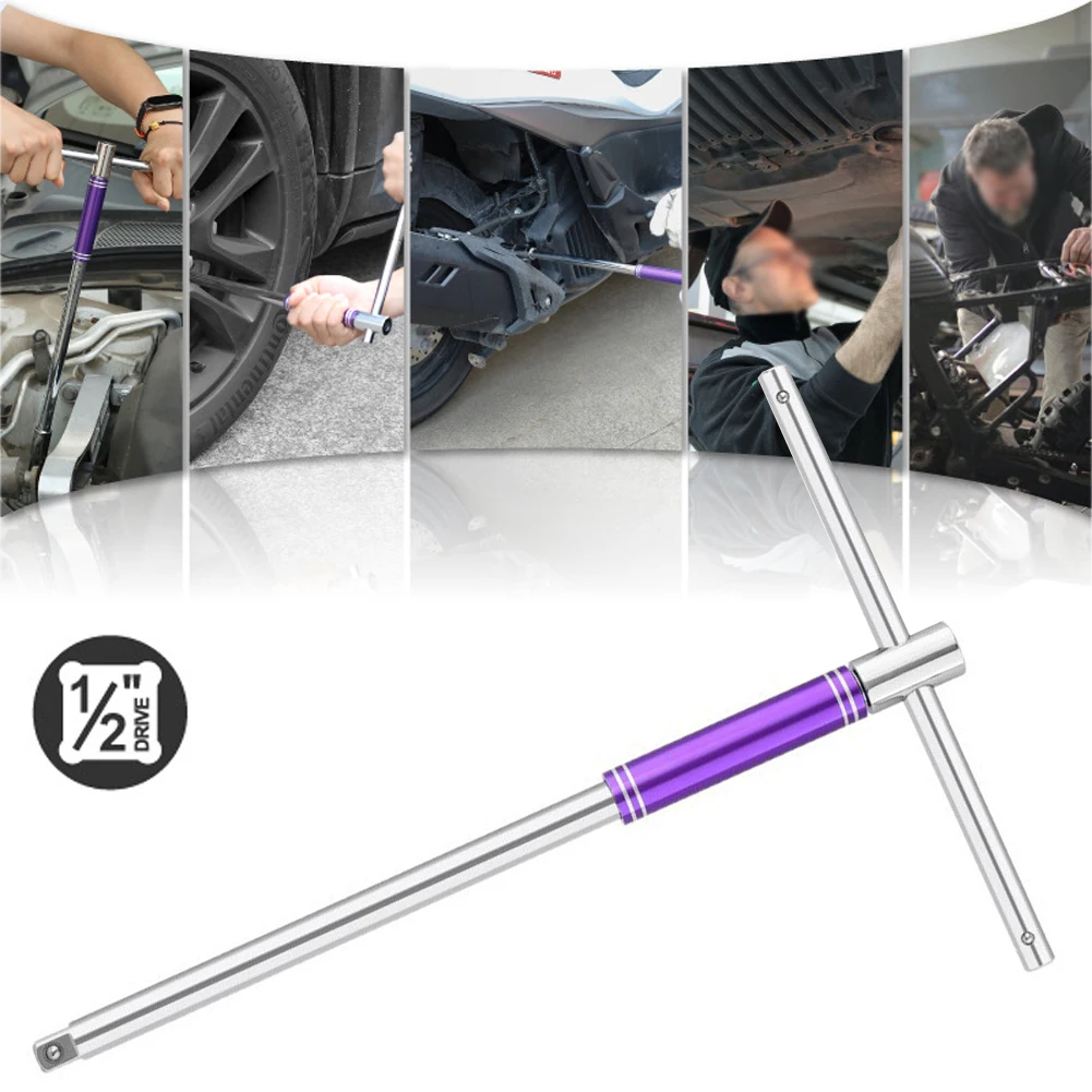 378*248*16mm 1 2 Drive Extension Bar 360 Degree Rotating Handle Hand Tool Set 360 Rotating Handle Adjustable Sliding Mechanism