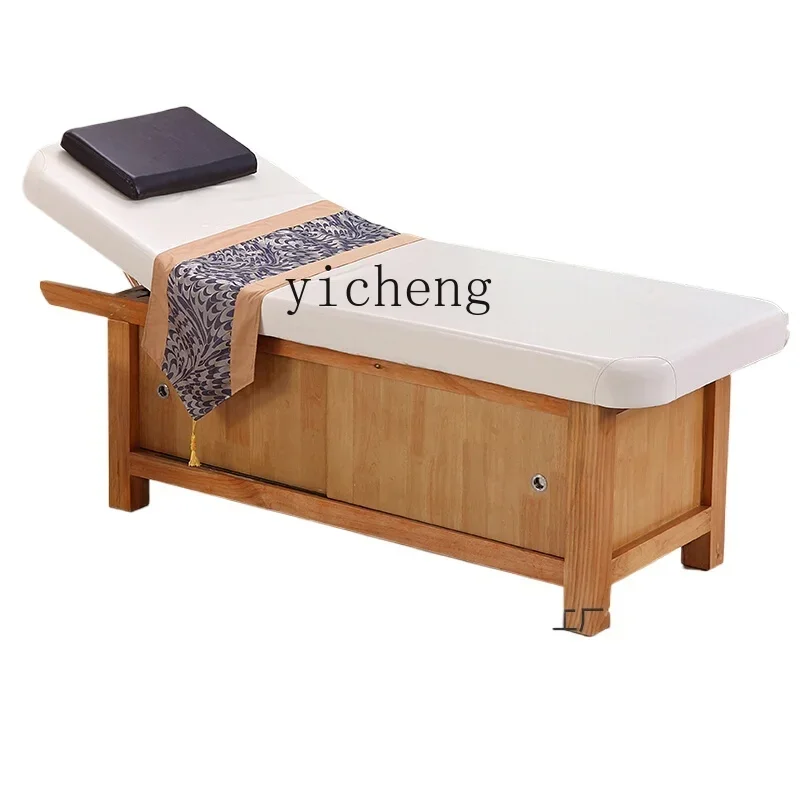AA Beauty salon special multi-functional wooden body massage massage bed with holes solid wood beauty bed