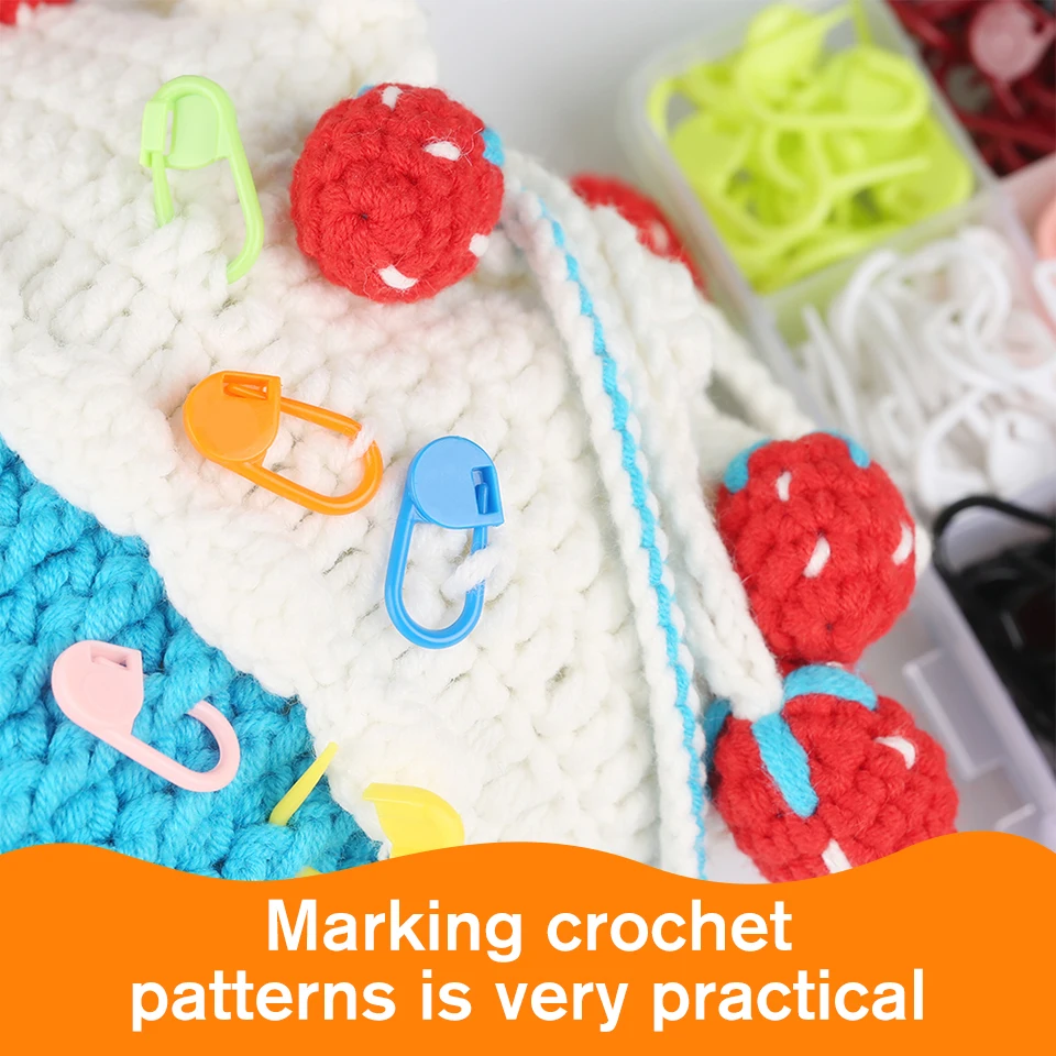 IMAZY 120/300/500 قطعة علامات الغرزة ل الكروشيه غرزة قفل كليب علامات الحياكة الملونة مقاطع الكروشيه أداة محبوكة يدويا #4