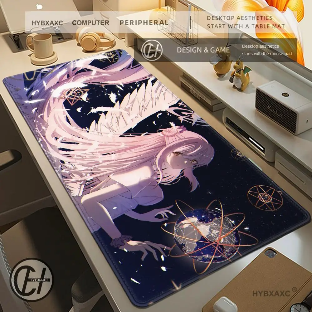 Popular Game Blue Archive Cute Misono Mika Non-Slip Rubber Mouse Pad Lock Edge Mouse Pad Game Play Mat For Notebook PC