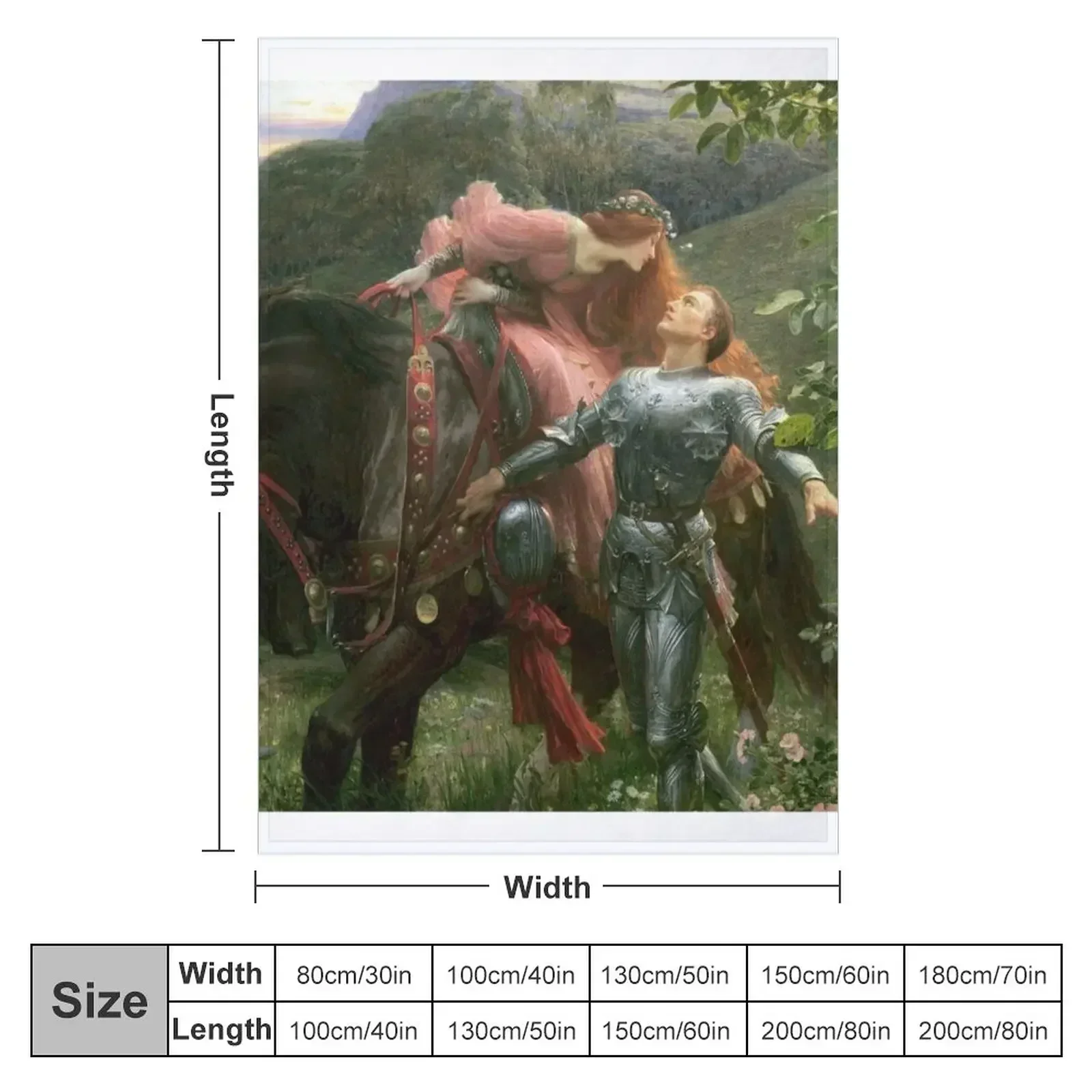 la belle dame sans merci Throw Blanket couch cozy soft plush fuzzy picnic outdoor blanket