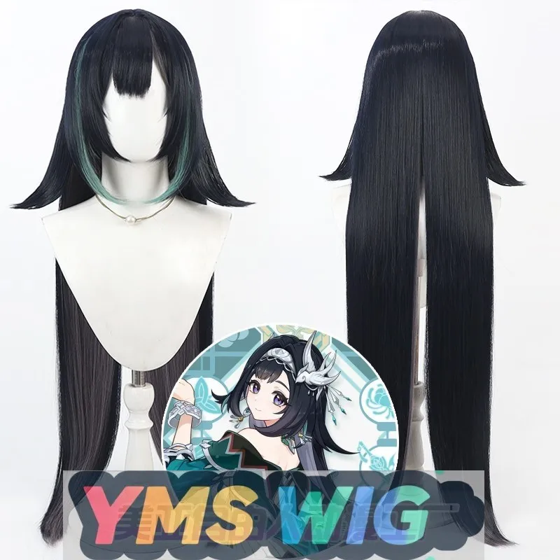 

[ YMS WIG ]Genshin Impact Lan Yan Cosplay Wig, Long Scalp Version Multi-Color Highlights Long Loose Hair