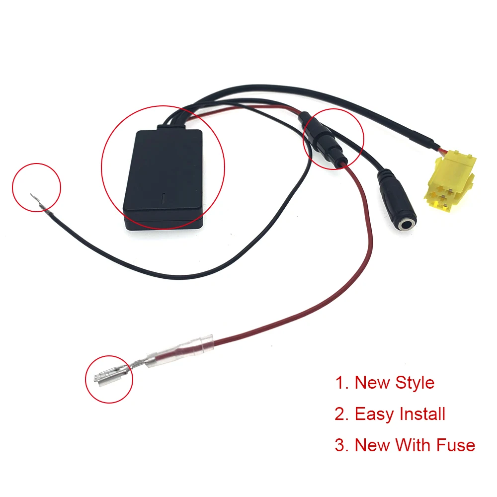 Adaptador con Bluetooth para coche, Cable auxiliar  Alfa Romeo 5,0, 147, 156, Brera Mito,  piezas de repuesto  manos libres