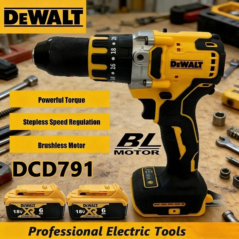 

DEWALT DCD791 Compact Cordless Drill Brushless Motor Drill Screwdriver Multi Functional Drive Home Rechargeable Electric Tool