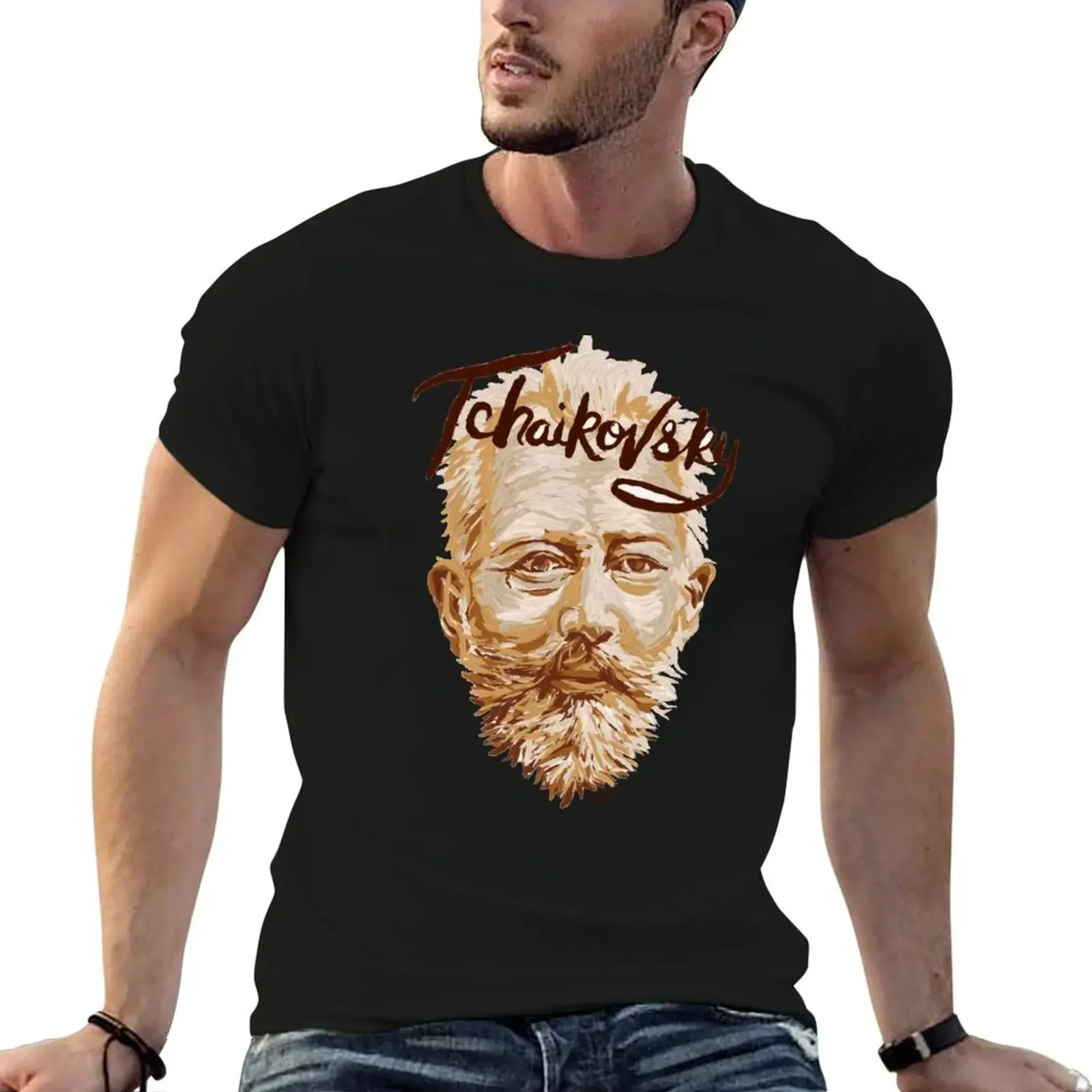 Tchaikovsky - classical music composer T-Shirt sweat plus size tops sports fans cheap stuff t shirt men 100℅ cotton