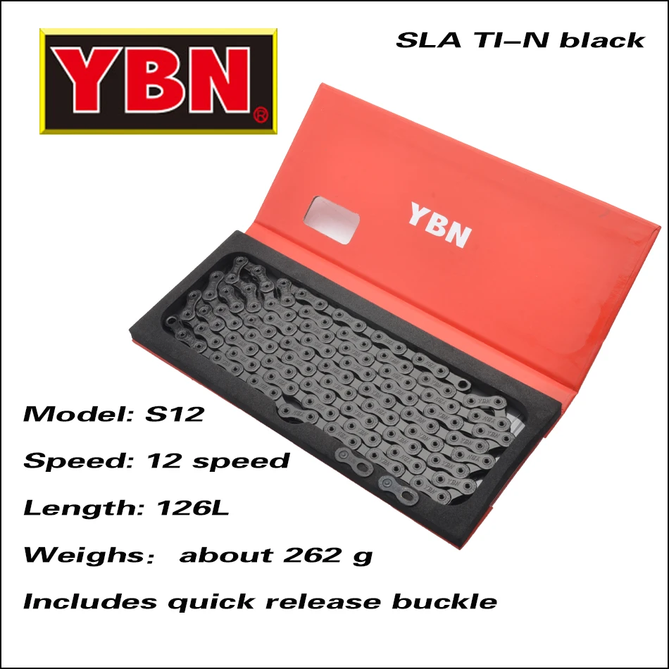 YBN bike chain 8/9/10/1/12 speed mountain road bike chain compatible with SRAM SHIMANO