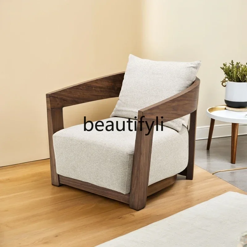 CQY Nordic light luxury new Chinese simple solid wood sofa living room chair designer hotel