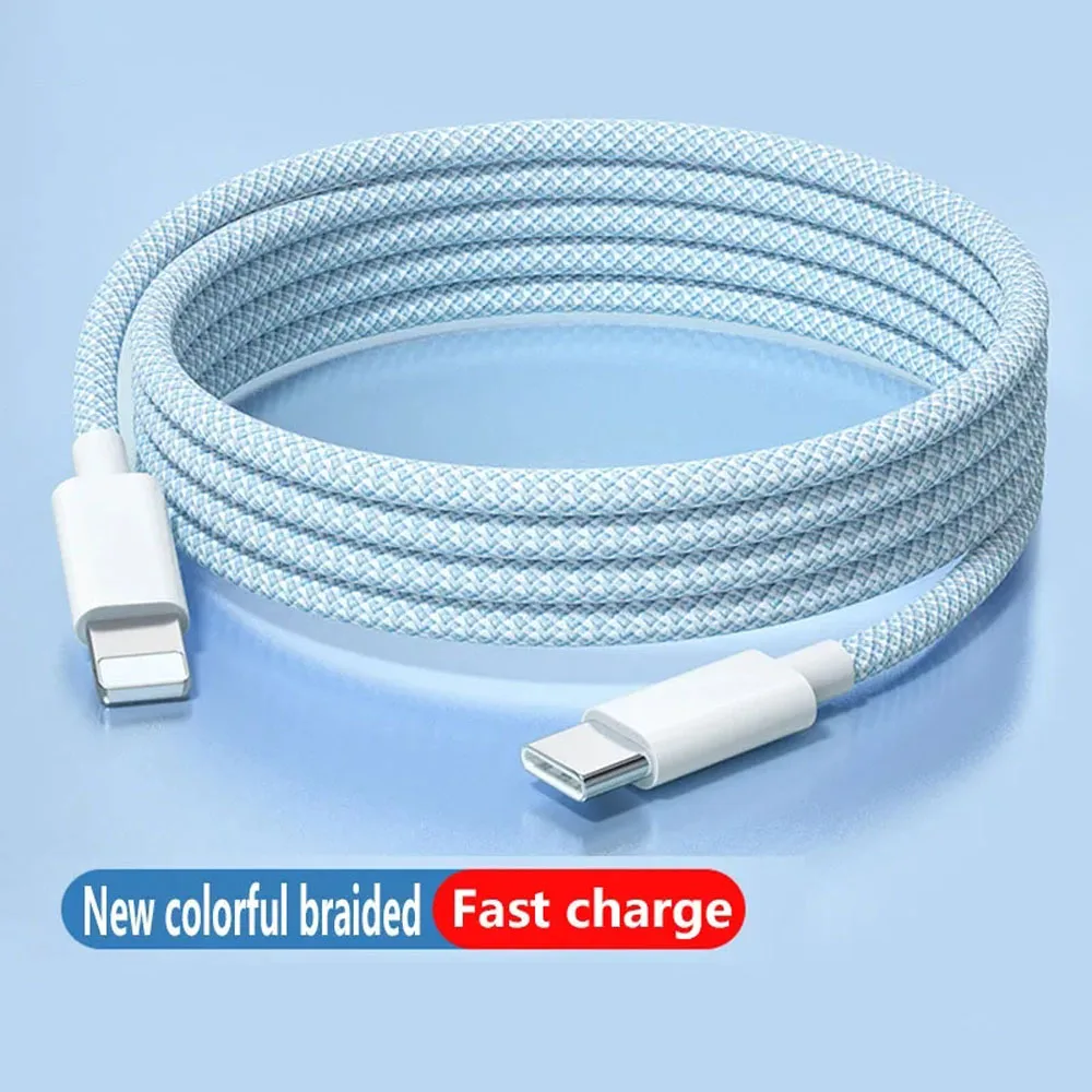 PD 20W USB C Cable For iPhone 14 13 12 11 Pro Max Xs 8 Plus iPad Wire 3A Fast Charging Cord Type C Data Cable for iPhone