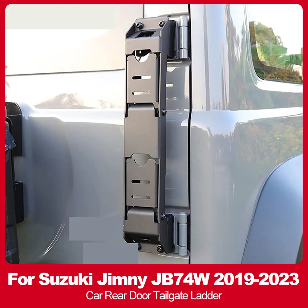 For Suzuki Jimny JB74W 2019-2023 Car Rear Door Tailgate Ladder Car Foldable Rear Ladder steel Exterior Accessories