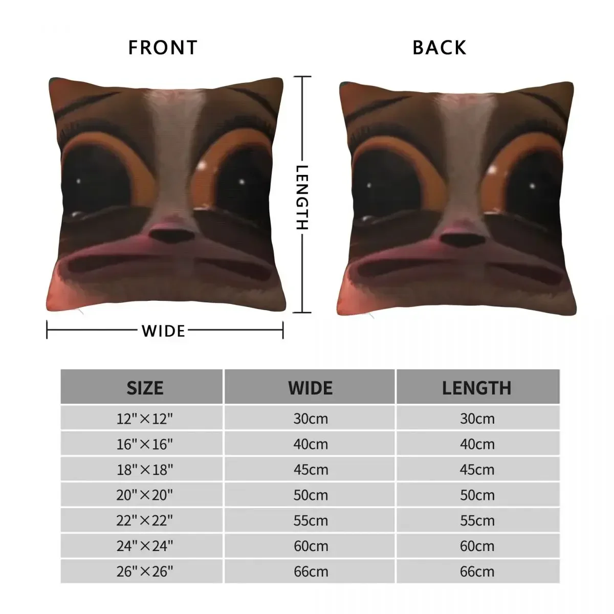 Mort Crying Square Pillowcase Pillow Cover Polyester Cushion Decor Comfort Throw Pillow for Home Living Room