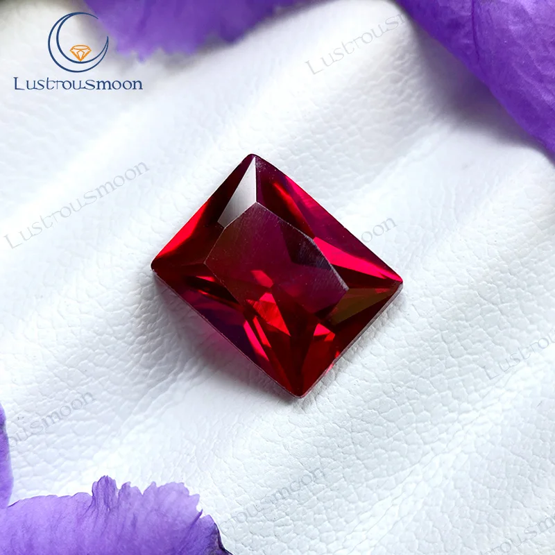 

Lab Grown Ruby Baguette Cut Rectangle AGL Certificate Pigeon Red Synthetic Gems Diamond Charms for Woman Jewelry MakingWholesale