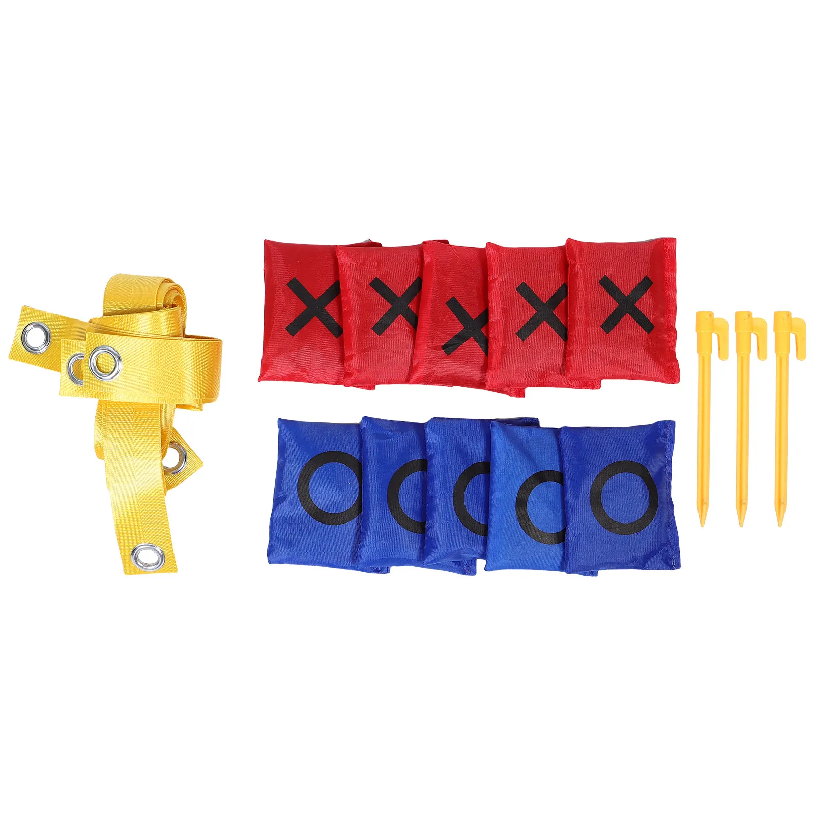 1Set Portable Giant Yard Games For Kid Outdoor Game Strap Tictactoe Lawn Patio Garden Family Backyard Party Preschool