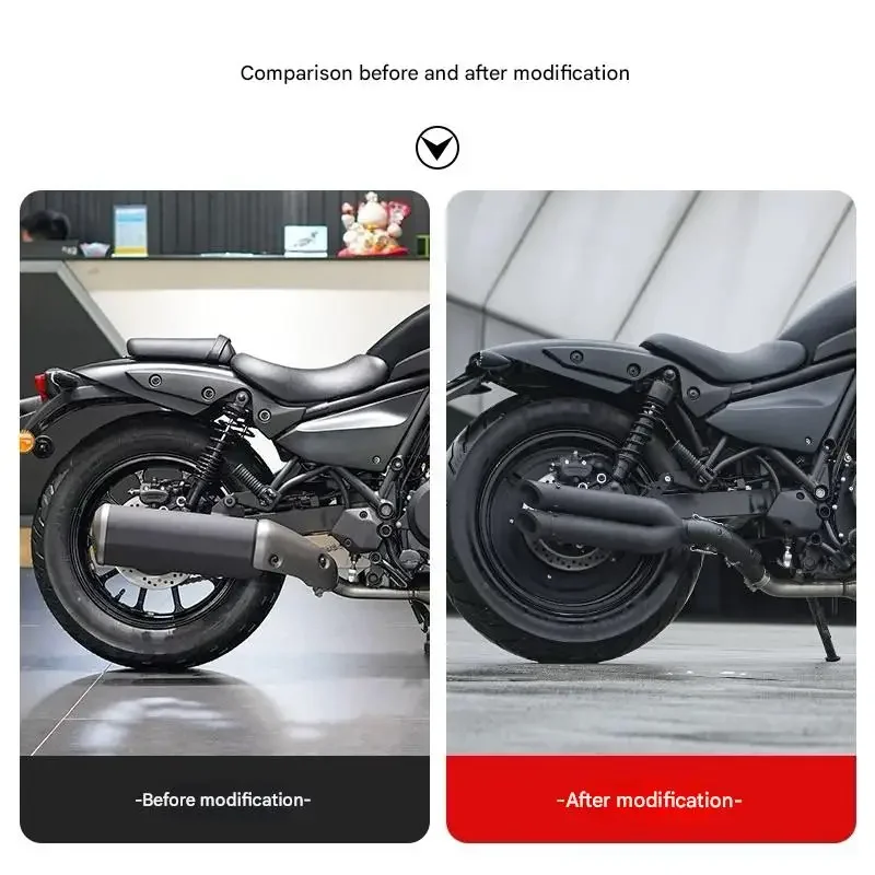Good Quality For Kawasaki ELIMINATOR 500 modified exhaust system with thick sound 1 out 2 exhaust
