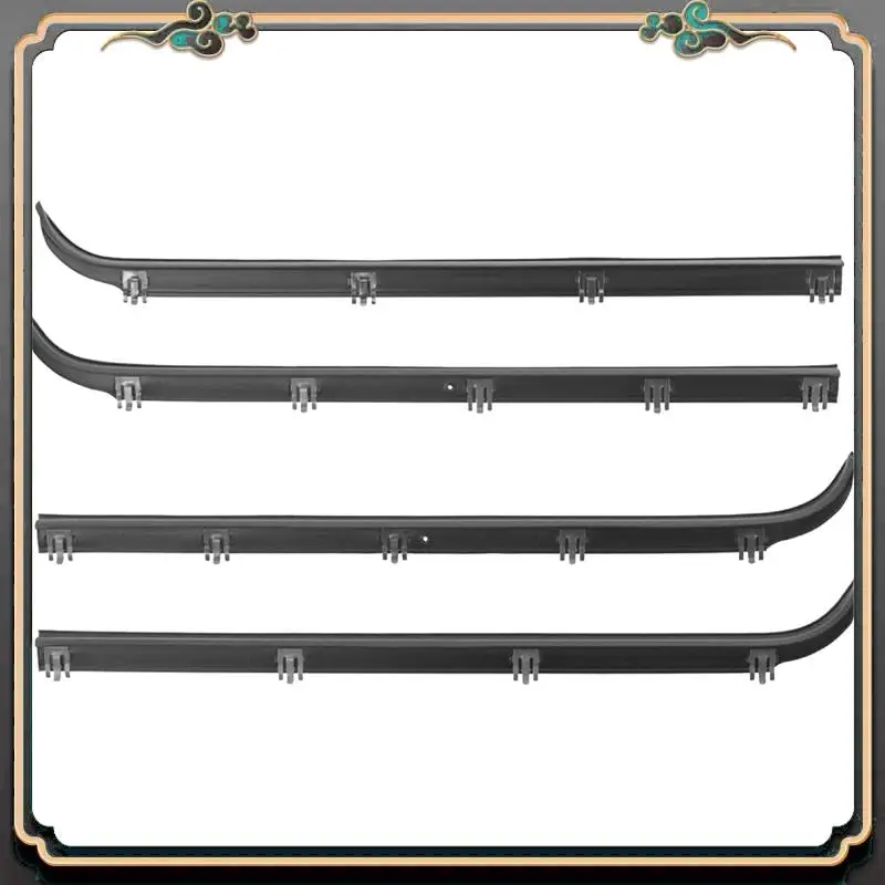 M45K-4Pcs Inner Outer Car Door Window Seal Belt Weatherstrip Kit F2TZ1521457A E7TZ1521453A For Ford F150 F250 F350 1987-1997