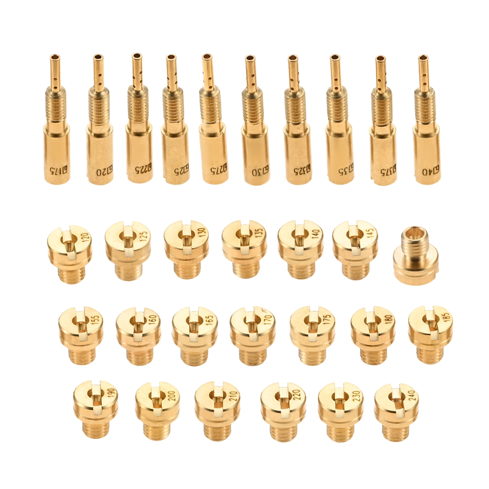 

30 Pcs Carburetor Main Jet & Pilot Slow Jet Kit For Mikuni Large Round Fit For Suzuki Kawasaki Yamaha Mikuni Regulates Fuel Flow