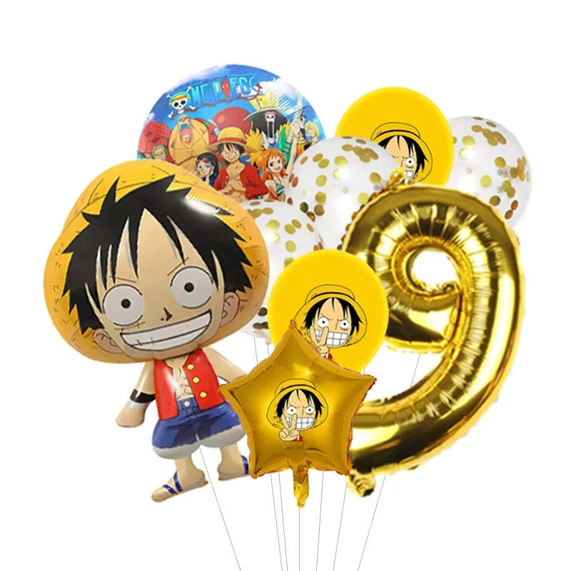 Anpassbarer One Piece Ballon-Bouquet Luffy Folienballon mit optionaler Altersauswahl für Jungen Anime-Geburtstag – Detail 19
