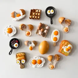 Simulation Egg Fridge Magnets Refrigerator Magnetic Stickers Food Style Home Decorations