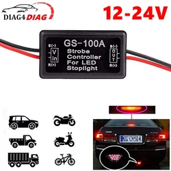GS-100A Flash Strobe Controller Flasher Module For Car LED Brake Stop Light Lamp 12-24V Short Circuit Protection
