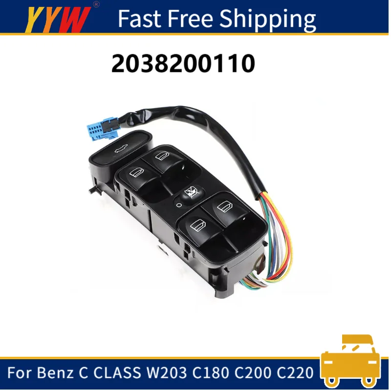 

2038200110 Left Power Window Switch For Benz C CLASS W203 C180 C200 C220 Window Control Button Car Accessories A2038210679