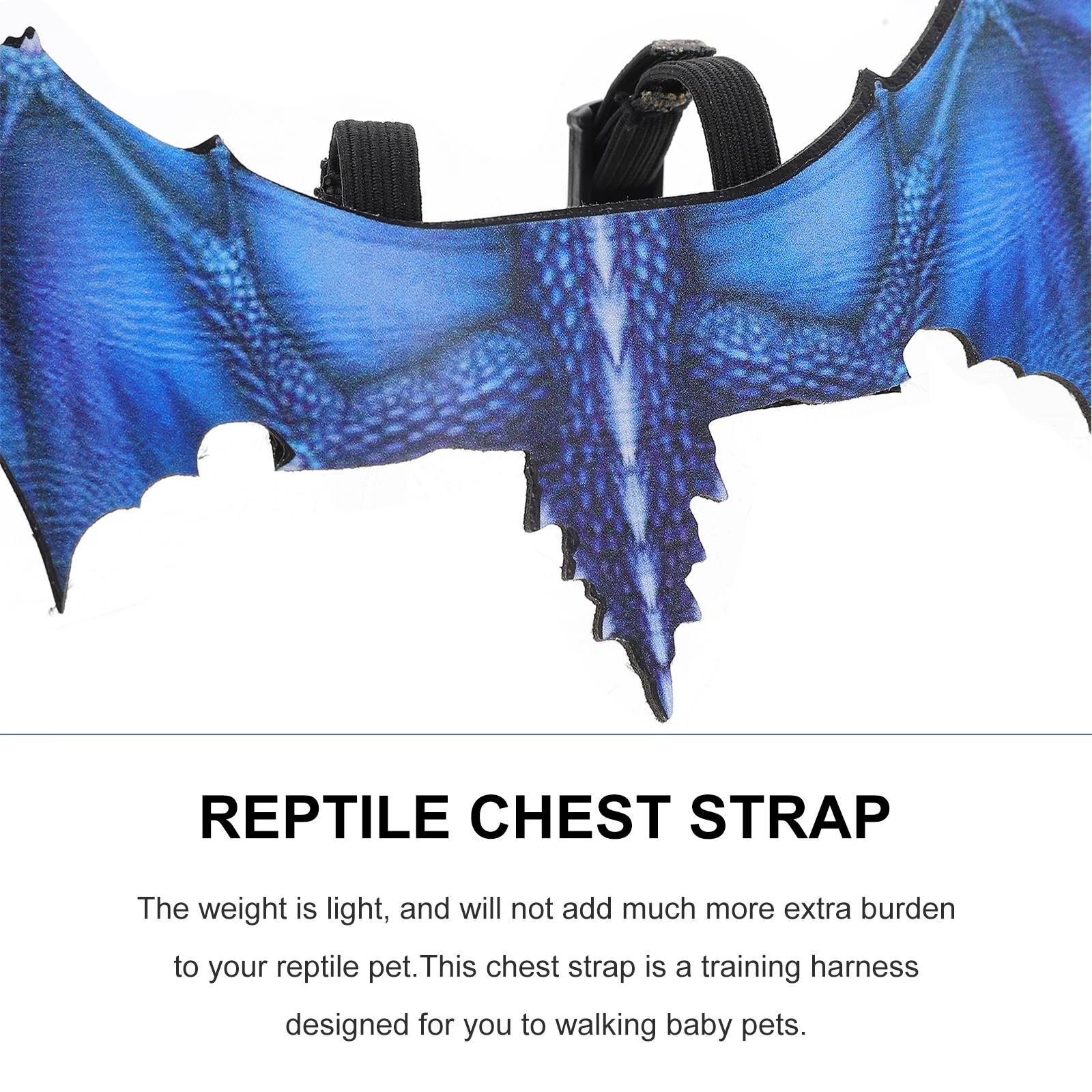 

Stylish Reptile Harness Wing shaped Chest Strap Lightweight Adjustable Traction Vest for Small Pets Bearded Dragon Iguanas