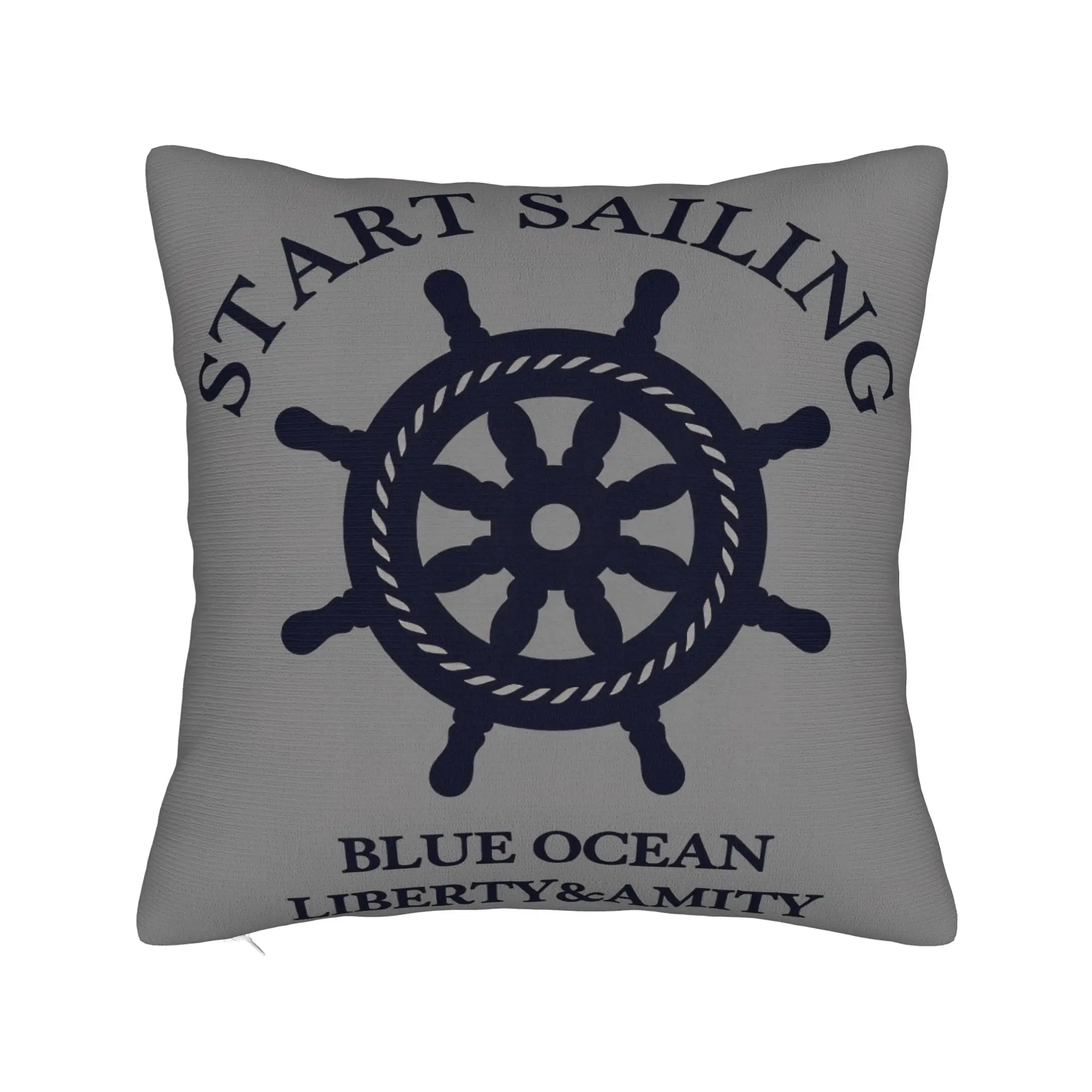 Nordic Dark Blue Nautical Collection Pillowcases  Fashion Pillow Case For Sofa Home Decor Soft Pillow Cover