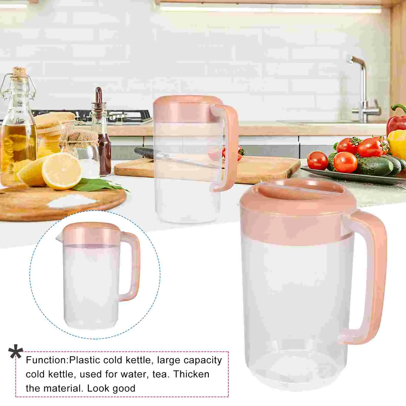 

Liquid Measuring Cups Cold Water Bottle Beverage Refrigerator Pitcher with Scale Bottles