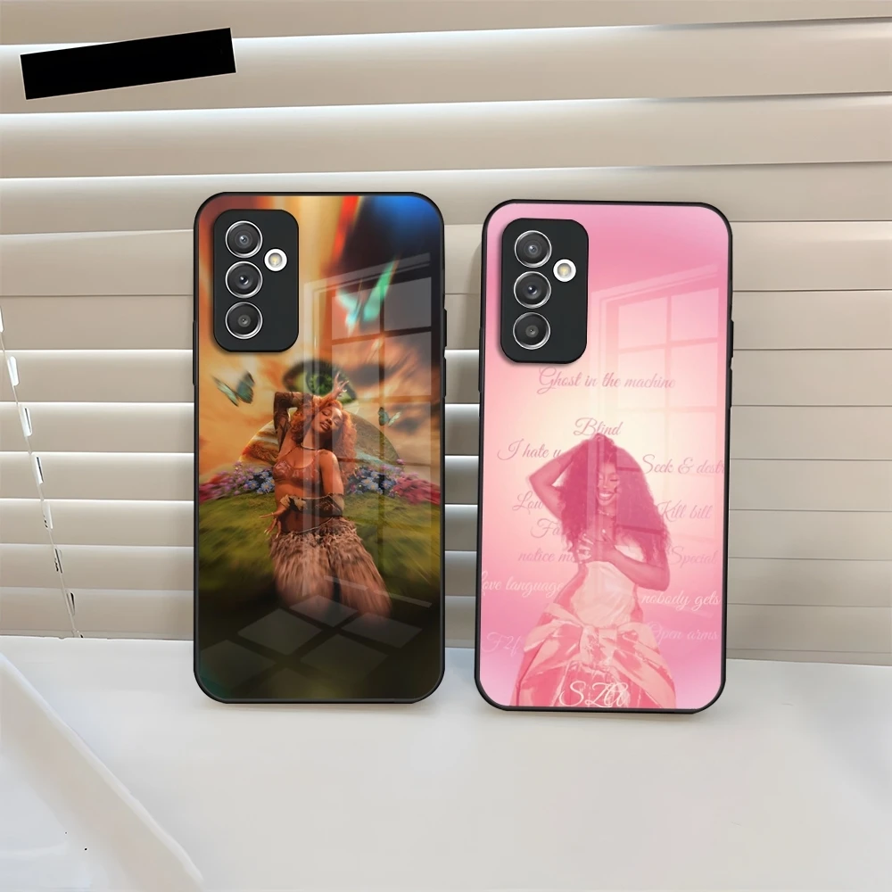 S-SZA RNB Singer Phone Case Glass For Samsung S25 S26 S24 S23 Ultra Fe Plus A16 A17 A37 A57 A15 A25 A35 Cover