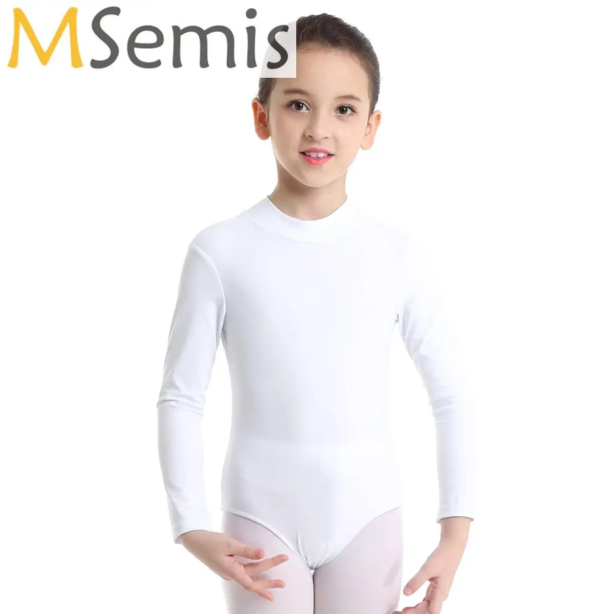 

Kids Basic Ballet Leotard Long Sleeve Turtleneck Girls Gymnastics Spandex Toddler Baby Romper Dance Costumes