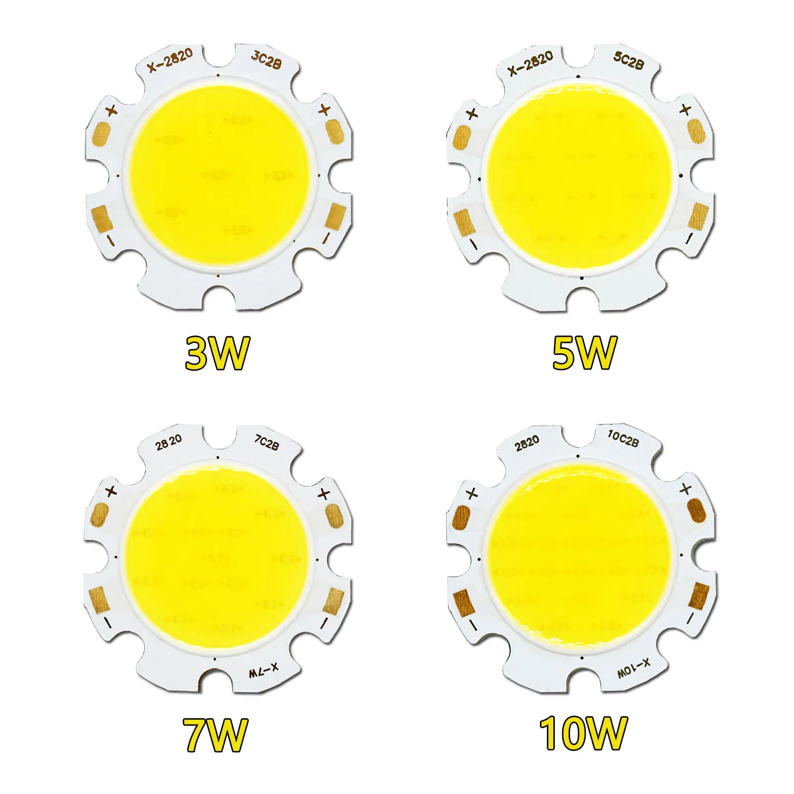 20pcs 3W 5W 7W 10W Bridgelux Chip 2828mm LED Lamp Beads LED Warm Color/Natural Color/White for LED Spotlight Bulb DIY