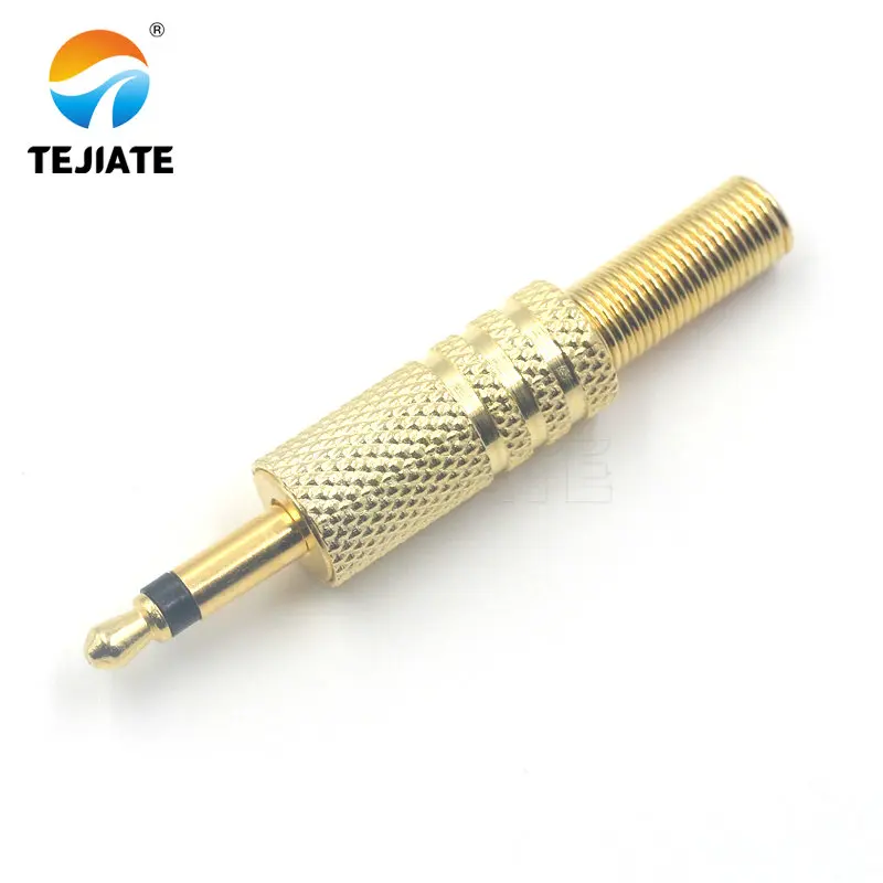 1 Pcs Auricolare Stereo Spina di 3.5 Mm Presa Audio Connettore di Saldatura Del Cavo 2/3/4 Tipo di Sezione Piccolo tre Core Placcato Oro