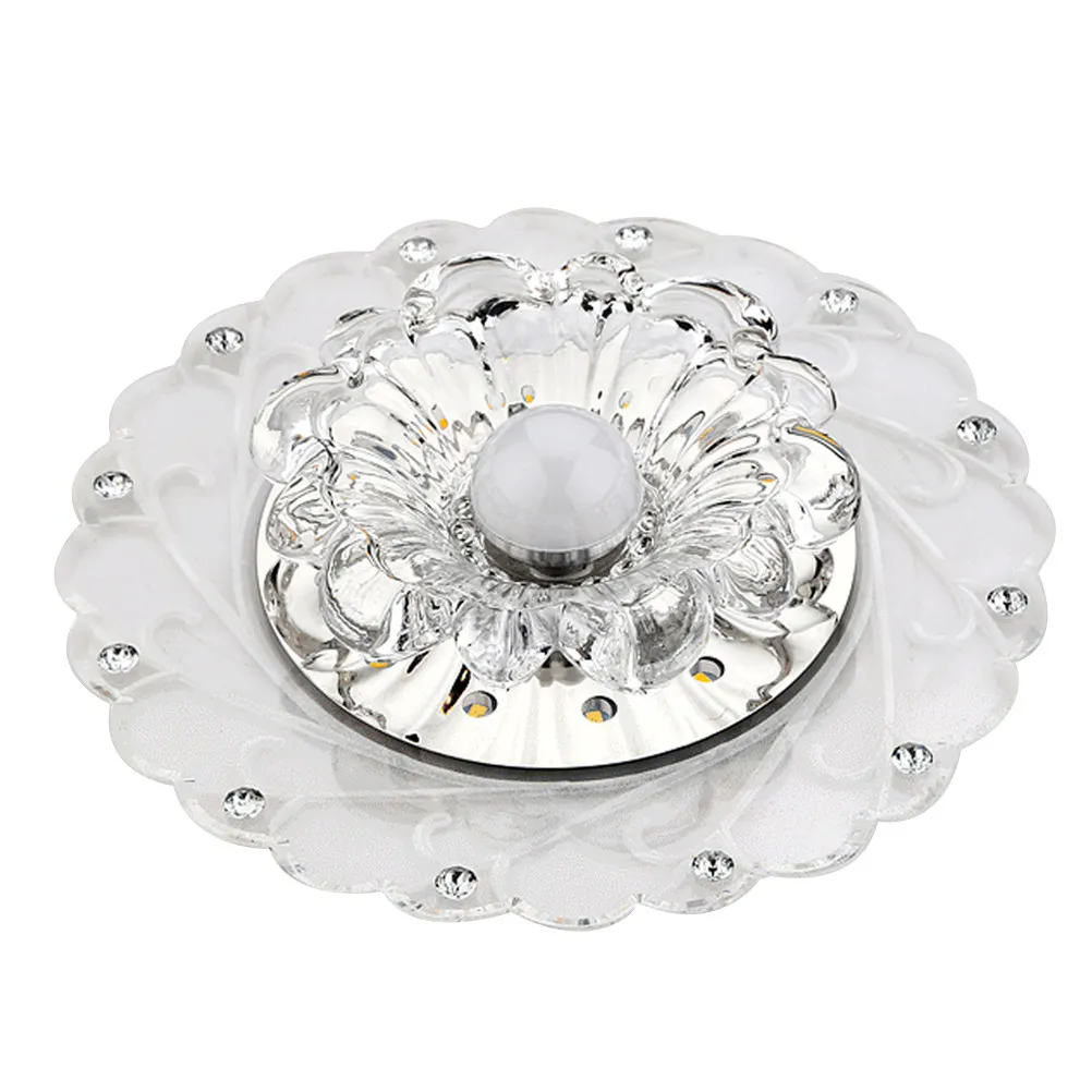 

LED Ceiling Flush Mount Crystal Lamp Modern Dimmable Glass Light for Porch Hallway Balcony Ceiling Light Modern LED Lamp