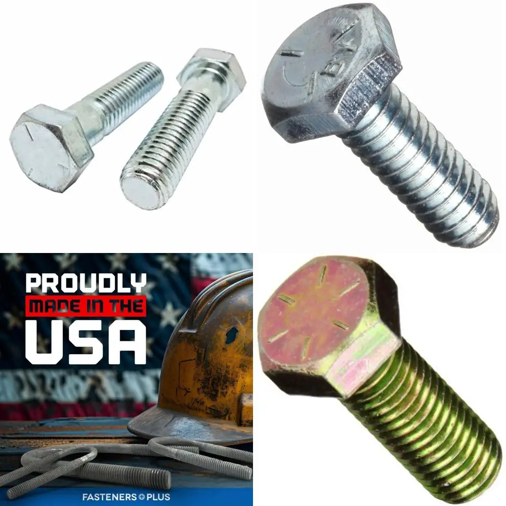 

Grade 5 Zinc Plated Hex Cap Screws 3/8-16 x 3-1/4 Coarse Thread, Partially Threaded, 1 Thread Length, 50-Pack