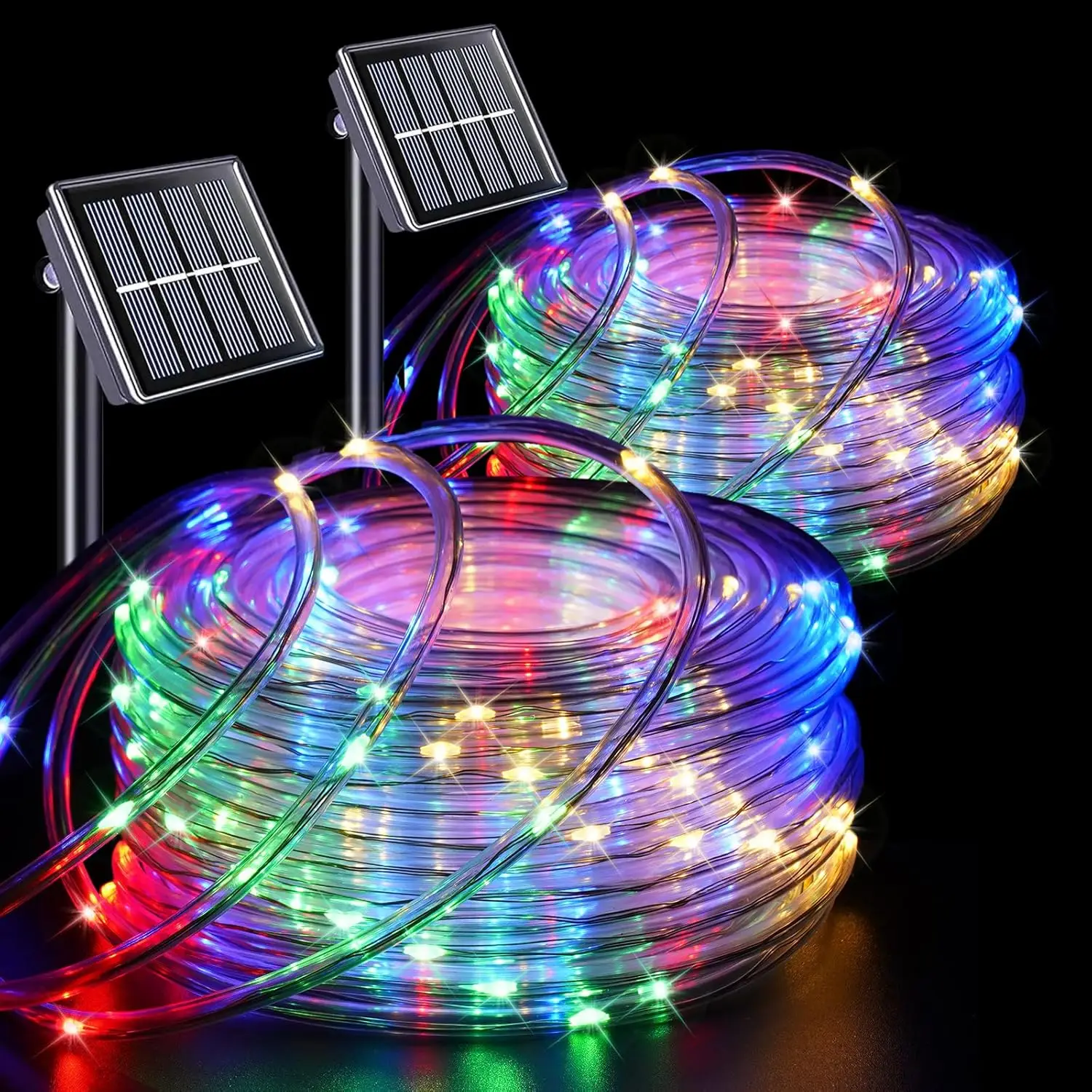 

Solar Rope Lights Outdoor Waterproof 50/100LED String Light Clear PVC Tube Light for Camping Pool Railing Porch Tree Yard Decor