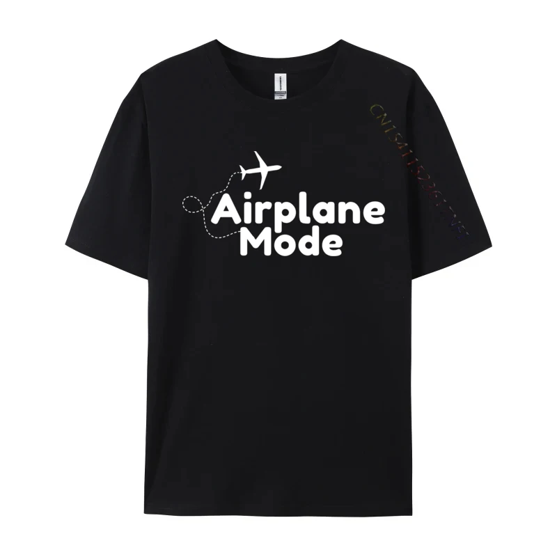 Airplane Mode Pilot Lover Traveler Travel Lover Design Pure Cotton T-shirts for Men Fashionable Tops Shirt Faddish Tshirts Party