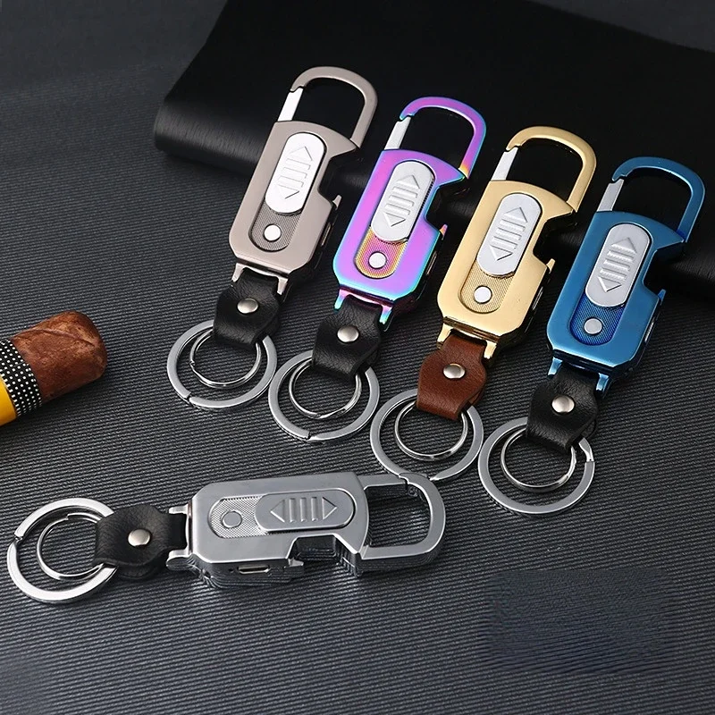 Flameless Lighter with Bottle Opener, Cigarette Lighter, Outdoor Keychain, USB Rechargeable, 4 in 1, Currency Detector Lamp