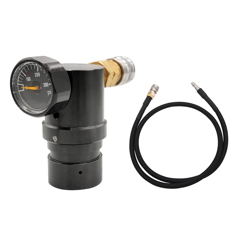 Air Regulator MR GEN2 W/ US Foster Female Coupler,Remote Coil Hose 300Psi Pressure Gauge Output Pressure 40Psi-200Psi