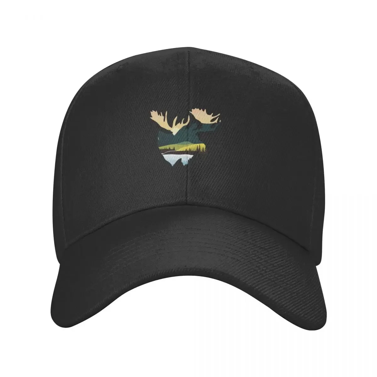 Majestic Moose and Serene Sunsets: Gros Morne National Park Silhouette Design Baseball Cap tea Hat Wild Ball Hat For Man Women's