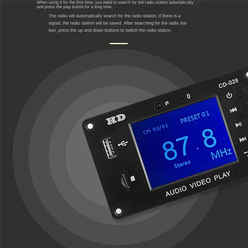 AC56-Portable HD Auto Lossless Full Format MP5 Bluetooth 5.0 Kalenderuhr Wecker