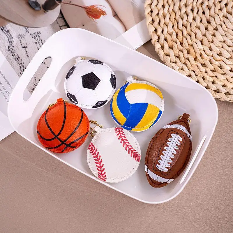 Modischer PU-Leder-Sport-Schlüsselanhänger mit Einzigartigem Baseball-, Basketball- und Fußball-Design, Taschenanhänger für Damen, Tägliches Deko-Accessoire – Detail 7