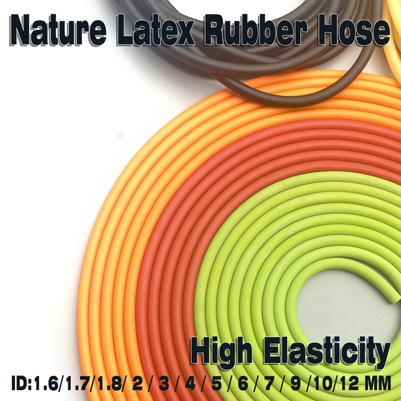 

Nature Latex Rubber Hoses 2 3 4 5 6 7 9 10 12 14 17 mm ID x OD High Resilient Elastic Surgical Medical Tube Slingshot Catapult