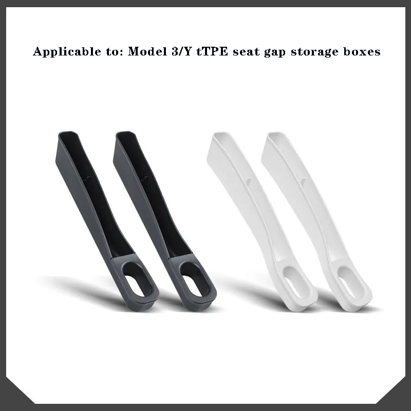 2PCS for Tesla Model Y Model 3 2017-2024 TPE Seat Gap Filler Organizer Automatic Console Side Additional Storage Seat Gap Box