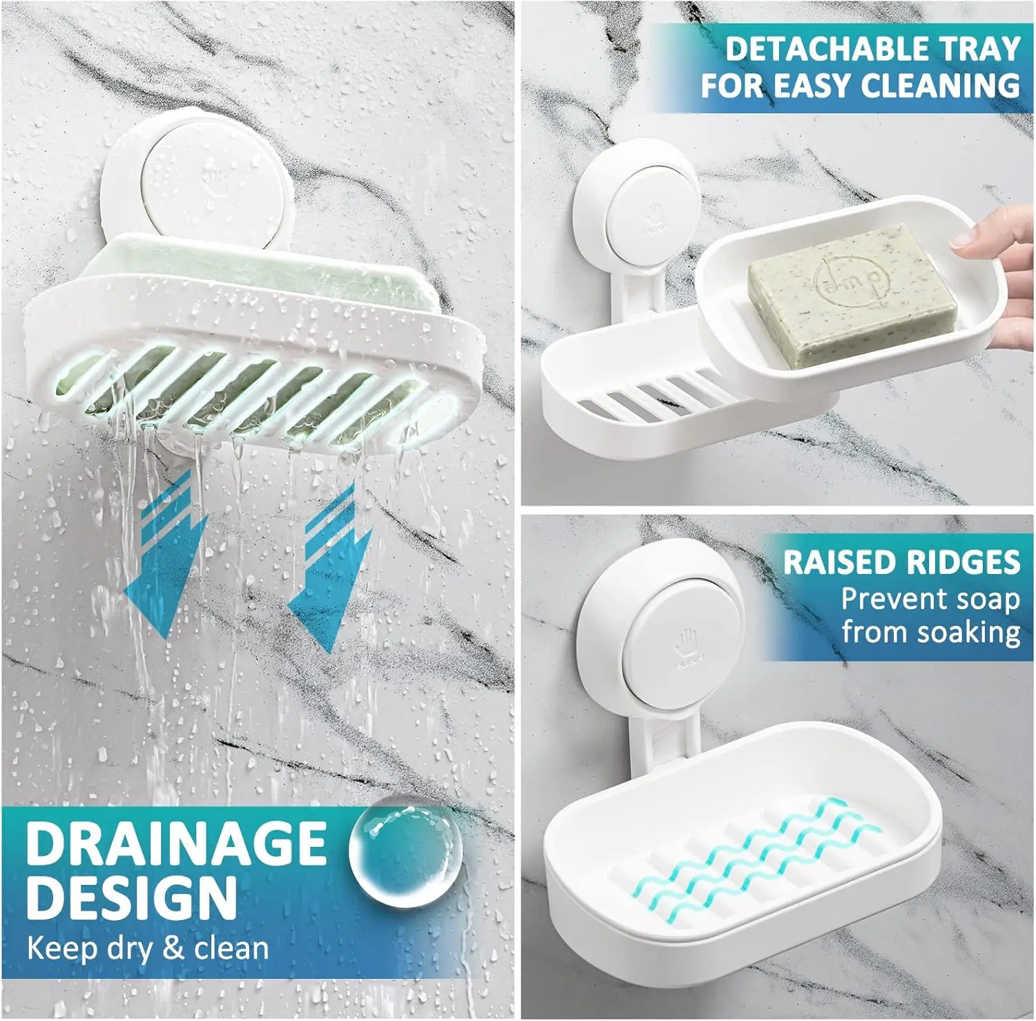 TAILI держатель для мыла на присоске без сверления мыльница для ванной комнаты со сливом воды настенный органайзер для мыльницы аксессуары для ванной комнаты