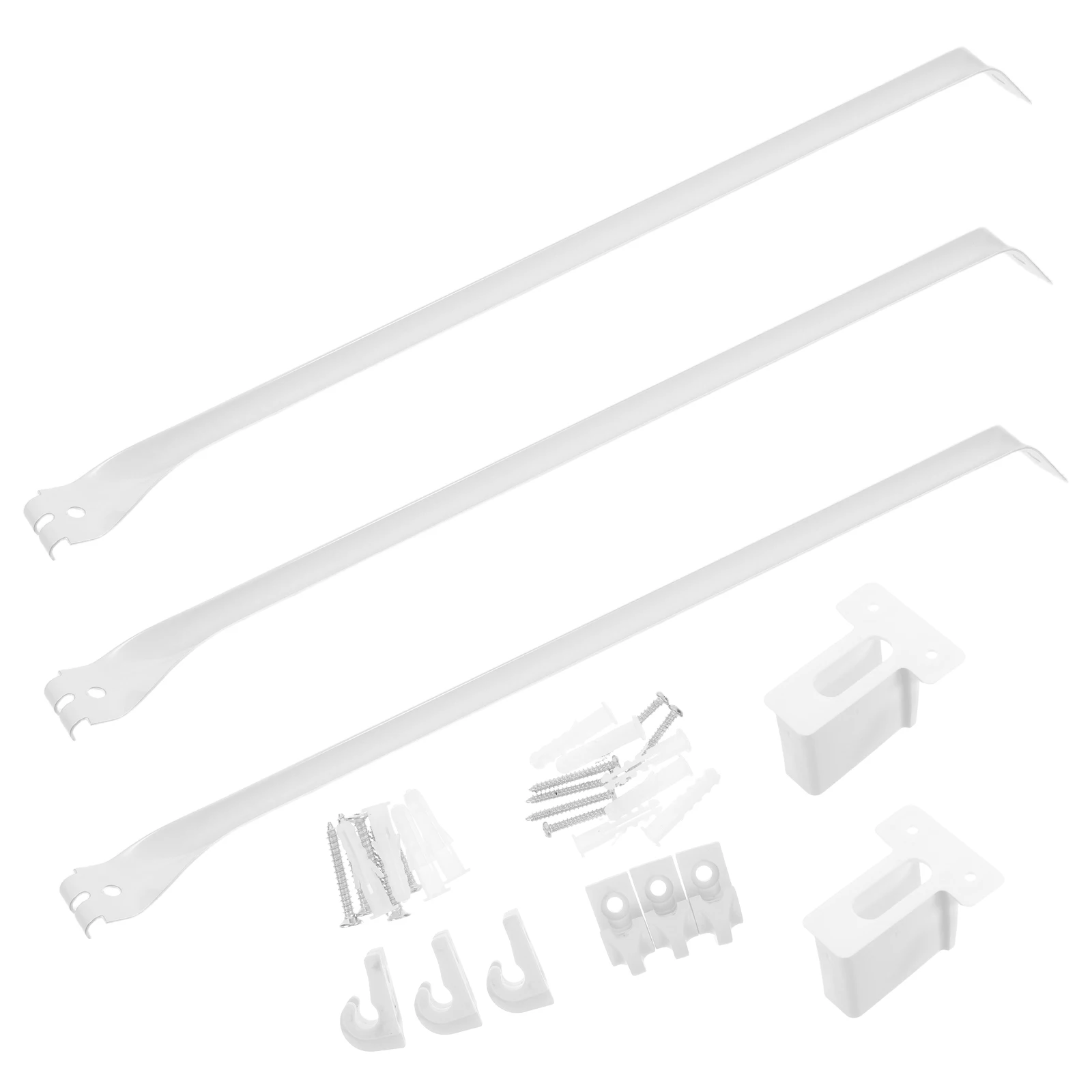 

1 set Bracket System 12inch Platform 17inch Brackets Wire Clips End Brackets Desk Organization Cable Management Shelf Supports