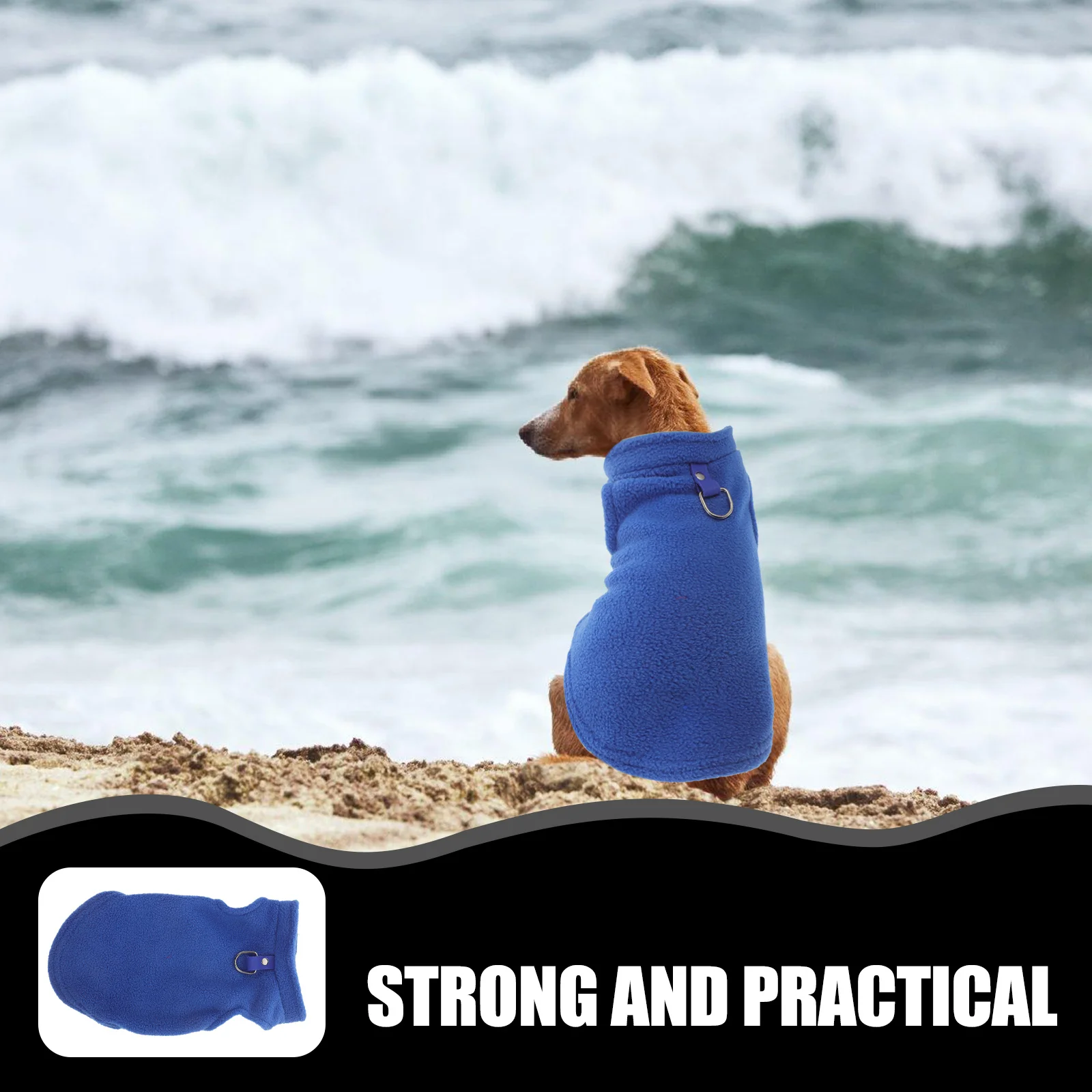 

Dog Fleece Vest D-Ring Attachment Winter Pet Clothes Warm Puppy Costume Solid Color Dog Fleece Vest Pet Clothes