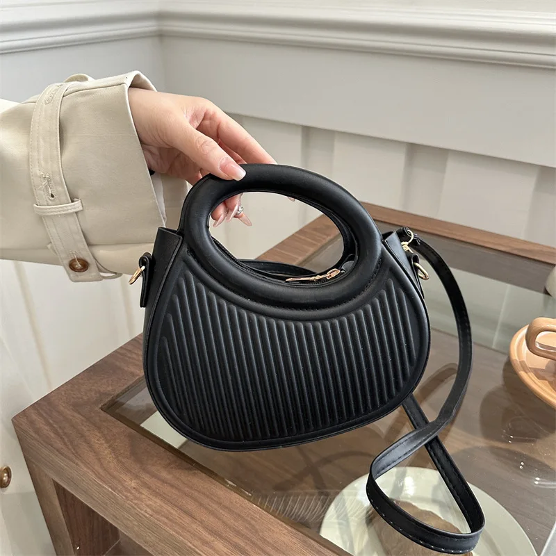 

2026 Early Spring New Women's Top Handle Bag, Trendy Casual Convertible Shoulder Crossbody Bag, Fashionable Small Purse