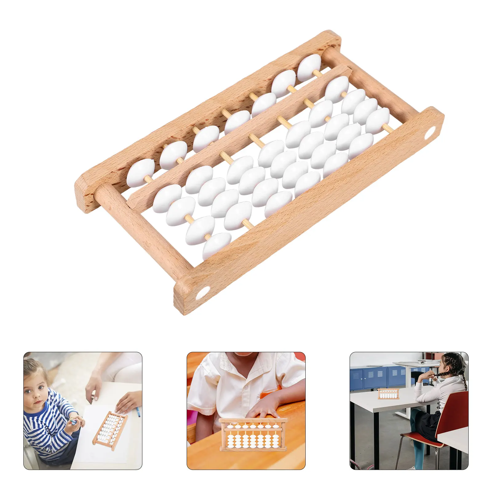 

Wooden Abacus Arithmetic Frame Tool for Math Table Toys Learning Education Child Kids