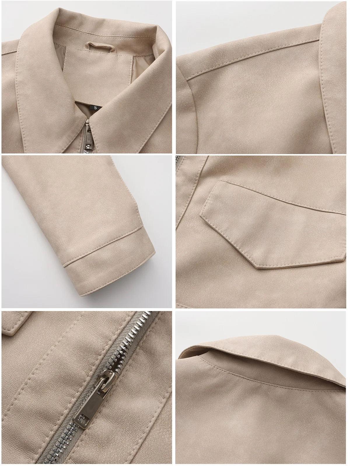 Spring and Autumn New Thin Leather Coat Long sleeved Casual Women's Coat Fashion Short Motorcycle Zipper Leather Jacket